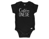 Custom Black Short Sleeve Onesie